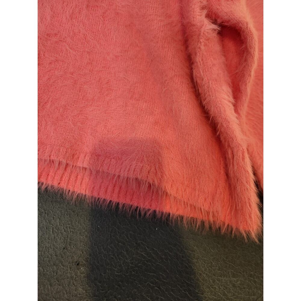 Free‎ People Harrison Fuzzy Oversized Sweater M Pink Teddy Furry Eyelash NWT - Picture 3 of 10